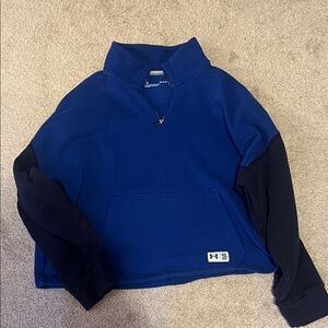 Under Armour Royal Blue and Black Half-Zip Pullover